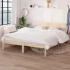 Image de Cadre de lit sans matelas bois massif 140x190 cm