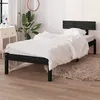 Image de vidaXL Bedframe massief grenenhout zwart 90x200 cm810136