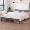 Image de vidaXL Bedframe massief grenenhout grijs 200x200 cm810169