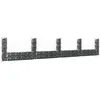 Image de Panier de gabion en forme de U avec 5 poteaux Fer 500x20x100 cm