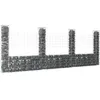 Image de Panier de gabion en forme de U avec 4 poteaux Fer 380x20x150 cm