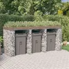 Image de Mur de gabion pour poubelle 270x91x120 cm fer galvanisé