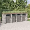 Image de vidaXL Schanskorf voor vuilnisbak 350x91x120 cm gegalvaniseerd ijzer151338