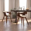 Image de Lot de 2 chaise vidaxl en bois non pliable H. 70 cm interieur beige