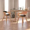 Image de vidaXL Eetkamerstoelen 2 st gebogen hout en kunstleer zwart3092379
