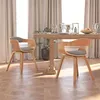 Image de Lot de 2 chaise vidaxl en bois non pliable interieur H. 70 cm marron