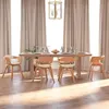 Image de Lot de 6 chaise vidaxl en bois non pliable H. 70 cm interieur beige