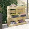 Image de Boîtes à fleurs pour palettes euro 12 pcs Gris 36x13,5x9,5cm PP