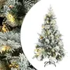 Image de vidaXL Kerstboom met LED en dennenappels en sneeuw 195 cm PVC en PE3094561