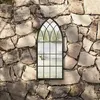 Image de vidaXL Miroir de jardin Noir 70x30 cm Fer pour utilisation extérieure