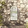 Image de vidaXL Miroir de jardin Sable 90x45 cm Fer pour utilisation extérieure