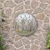 Image de vidaXL Miroir de jardin Sable 40x3 cm Fer Rond utilisation extérieure