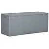 Image de Boîte de rangement de jardin 270 L Gris PP Rotin