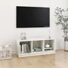 Image de vidaXL Meuble TV Blanc 104x33x41 cm Bois de pin massif809961