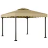 Image de vidaXL Chapiteau Taupe 3x3 m Aluminium et acier