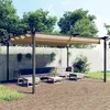 Image de vidaXL Tonnelle de Jardin avec Toit Rétractable Belvédère de Terrasse Pavillon de Patio Tente de Réception Chapiteau 318539