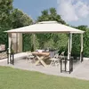 Image de vidaXL Prieel met zijwanden en dubbel dak 3x4 m cràmekleurig318543