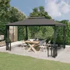 Image de vidaXL Prieel met zijwanden en dubbel dak 3x4 m antracietkleurig318544