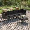 Image de Salon de jardin modulable VIDAXL resine tressee gris 5 pieces x 57 x 69 5 personnes
