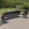 Image de Salon de jardin modulable VIDAXL resine tressee gris 6 pieces x 57 x 69 6 personnes