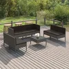 Image de Salon de jardin modulable Vidaxl resine tressee gris 8 pieces x 57 x 69 7 personnes