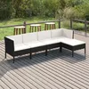 Image de Salon de jardin modulable Vidaxl noir 5 pieces resine tressee 69 x 60 x 69 cm 5 personnes