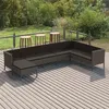 Image de vidaXL Salon de jardin 8 pcs avec coussins, Résine tressée Gris