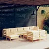 Image de Salon de jardin modulable Vidaxl resine tressee gris 11 pieces 60.0 x 60 x 35 11 personnes