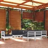 Image de Salon de jardin Vidaxl resine tressee gris 11 pieces 69 x 60 x 69 11 personnes