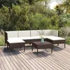 Image de Salon de jardin modulable VIDAXL resine tressee blanc 7 pieces x 57 x 69 6 personnes