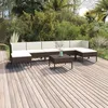 Image de Salon de jardin modulable Vidaxl resine tressee beige 8 pieces 69 x 60 x 69 7 personnes