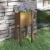 Image de vidaXL Jardinière d'extérieur Marron miel 31 x 31 x 70 cm Bois de pin