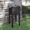 Image de vidaXL Jardinière d'extérieur Noir 31 x 31 x 70 cm Bois de pin massif
