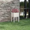 Image de vidaXL Jardinière d'extérieur Blanc 40x40x70 cm Bois de pin massif