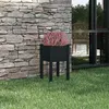 Image de vidaXL Jardinière d'extérieur Noir 40x40x70 cm Bois de pin massif