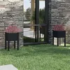 Image de vidaXL Jardinières d'extérieur 2pcs Noir 40x40x70cm Bois de pin massif
