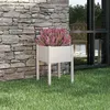 Image de vidaXL Jardinière Blanc 50x50x70 cm Bois de pin massif