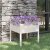 Image de vidaXL Jardinière d'extérieur Blanc 70 x 70 x 70 cm Bois de pin massif