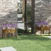 Image de vidaXL Jardinières 2 pcs Marron miel 70x70x70 cm Bois de pin massif