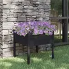 Image de Jardinière d extérieur Noir 70x70x70 cm Bois de pin massif