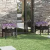 Image de vidaXL Jardinières 2 pcs Noir 70x70x70 cm Bois de pin massif