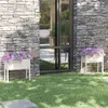 Image de Jardinières 2 pcs Blanc 70x31x70 cm Bois de pin massif