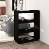 Image de Bibliothèque Séparateur de pièce Noir 80x35x103 cm Pin massif