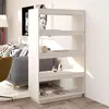 Image de Bibliothèque Séparateur de pièce Blanc 80x35x135 cm Pin massif