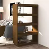 Image de vidaXL Bibliothèque/Séparateur de pièce Marron miel 80x35x135 cm Pin810892