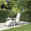 Image de Chaise vidaxl en bois massif non pliable exterieur H. 92 cm blanc