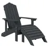 Image de Chaise vidaxl non pliable H. 92 cm exterieur gris