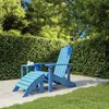 Image de Chaise vidaxl non pliable H. 36 cm exterieur bleu