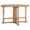 Image de Table à dîner de jardin pliable Ø110x75 cm Bois massif de teck