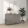 Image de vidaXL Buffet HAMAR Gris clair 113x40x80 cm Bois massif de pin340447